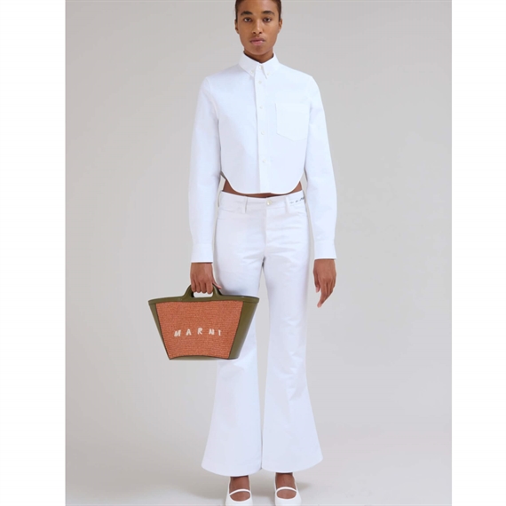 Marni Tropicalia Small Bag, Brick/Olive 